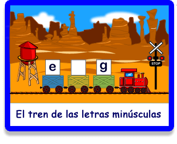 Vamos al Tren Minúsculas- Letras - Juegos - Juegos educativos en español, JuegosArcoiris