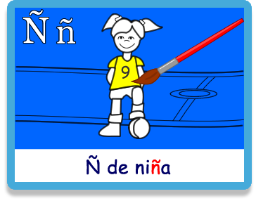 Niña - Letra ñ - Colorear - Juegos educativos en español, JuegosArcoiris