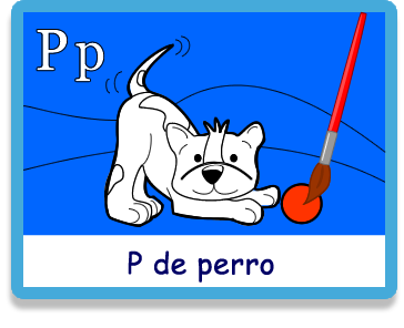 Perro - Letra p - Colorear - Juegos educativos en español, JuegosArcoiris