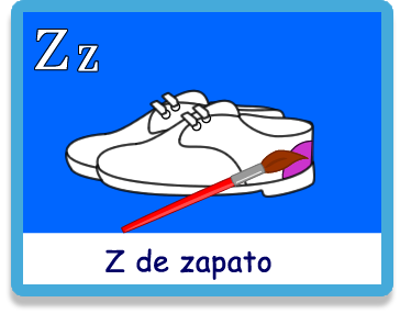Zapato - Letra z - Colorear - Juegos educativos en español, JuegosArcoiris