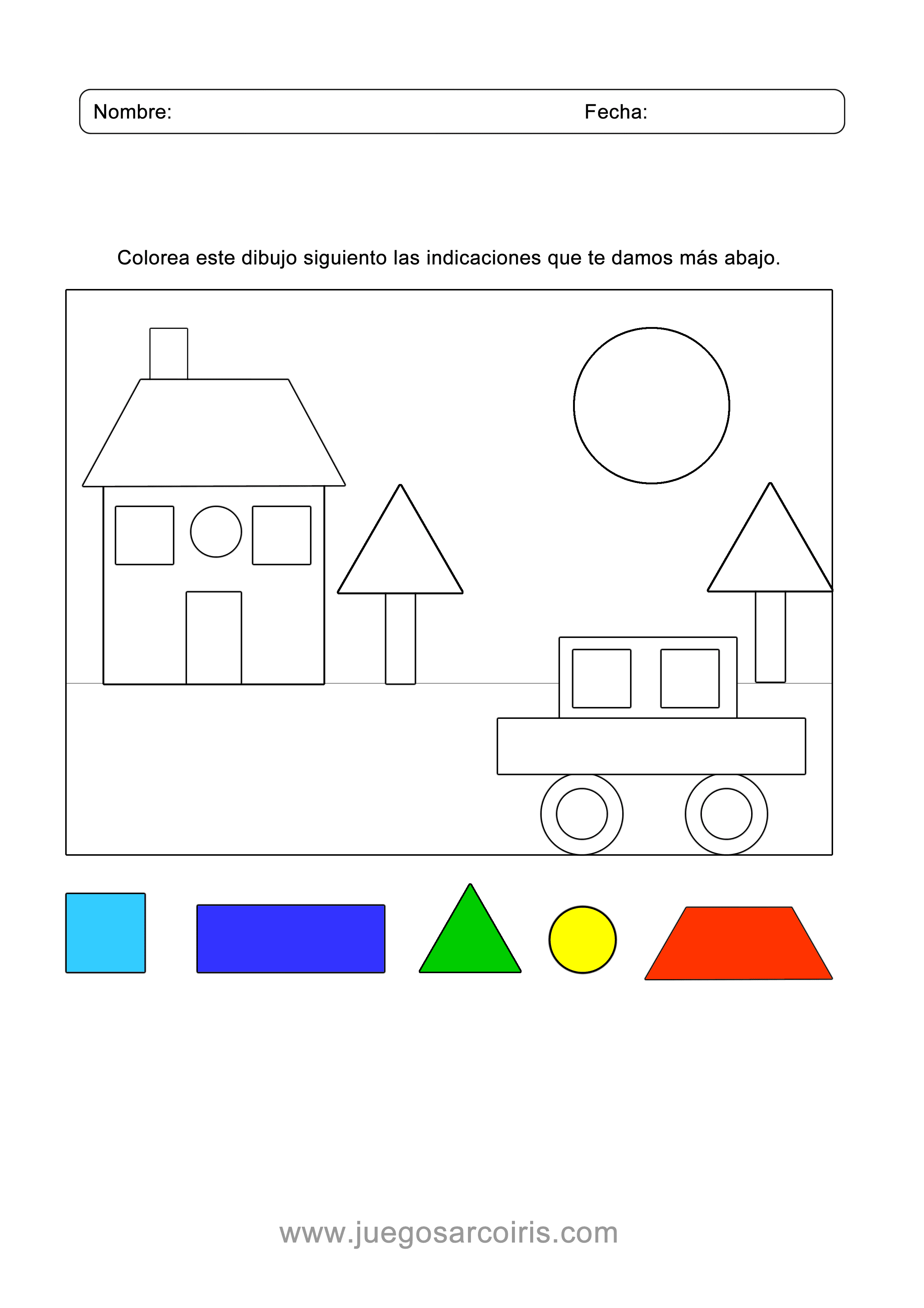 Dibujos para colorear de formas · figuras